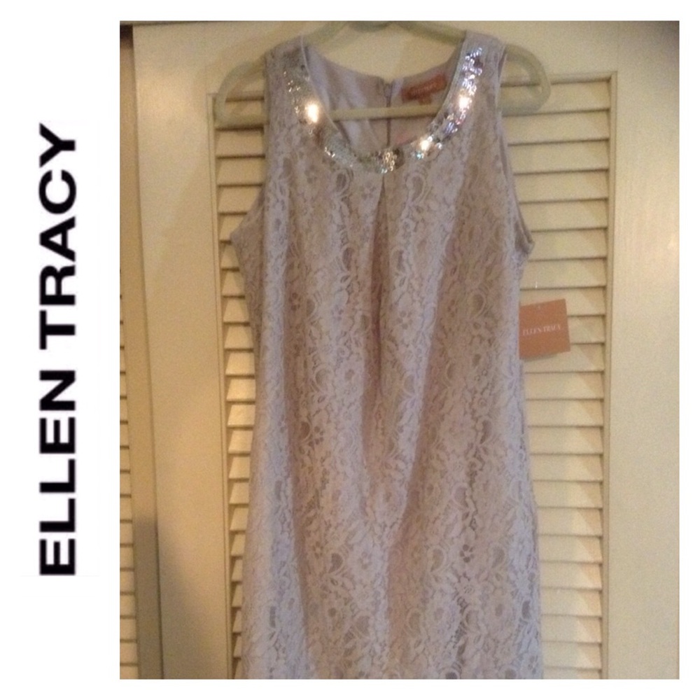 Lace & Sequin Accent Party Dress